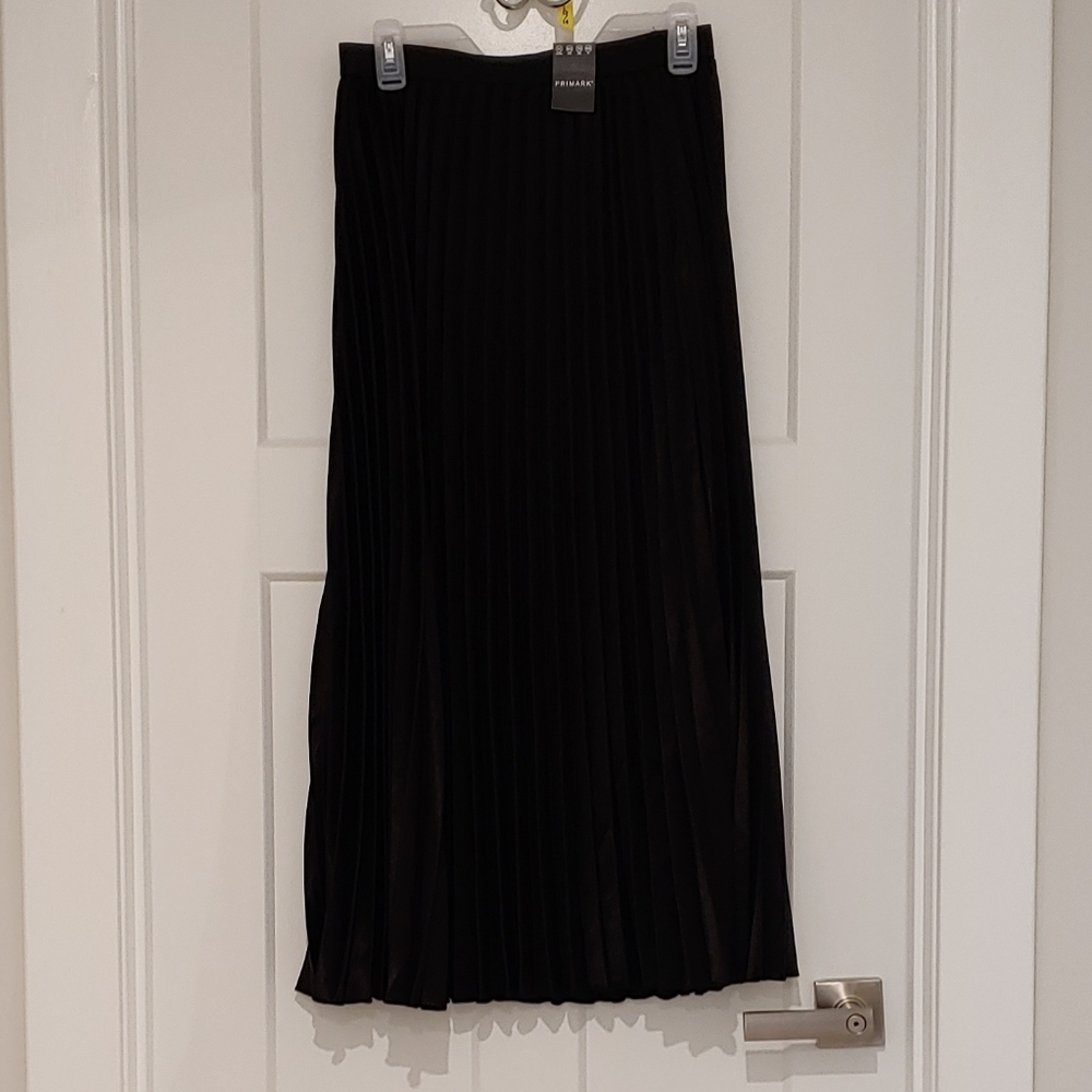 Black pleated skirt.